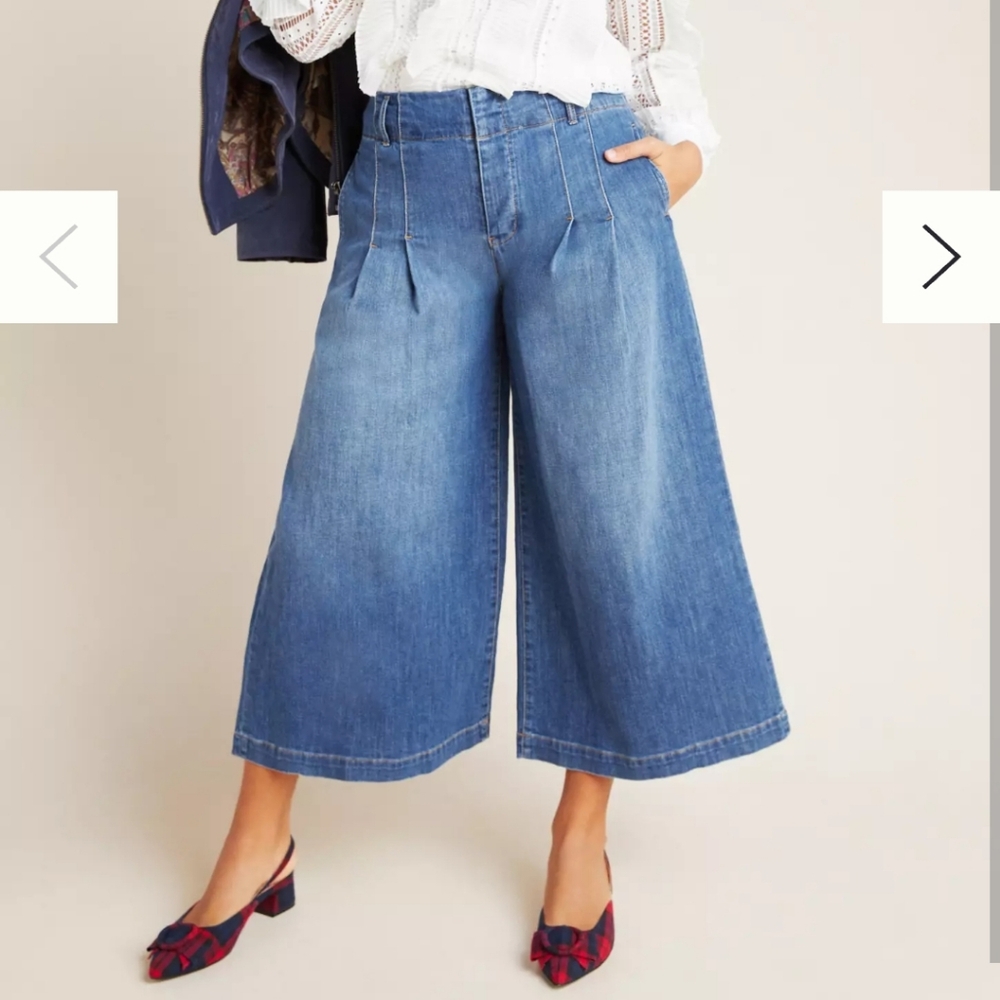 Pilcro and the Letterpress High-Waisted Wide Leg Cropped Jeans 6